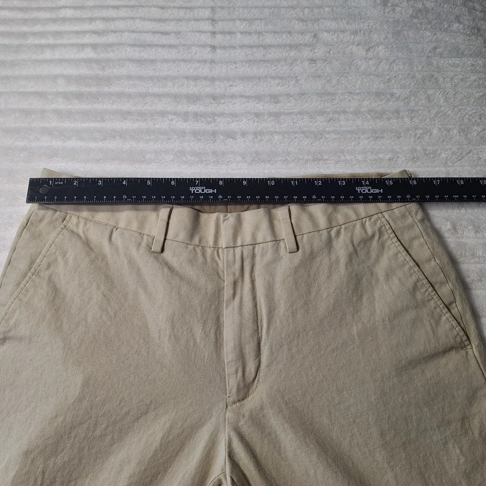 J. Crew Bedford Linen Cotton Pants Mens 32X32 Oatmeal Coastal Preppy Beachy
